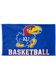 Kansas Jayhawks Basketball Blue Silk Screen Grommet Flag