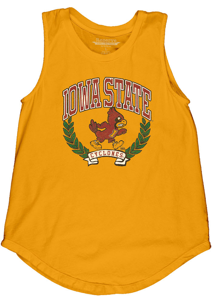 Iowa State Cyclones Womens Gold Muscle Tank Top