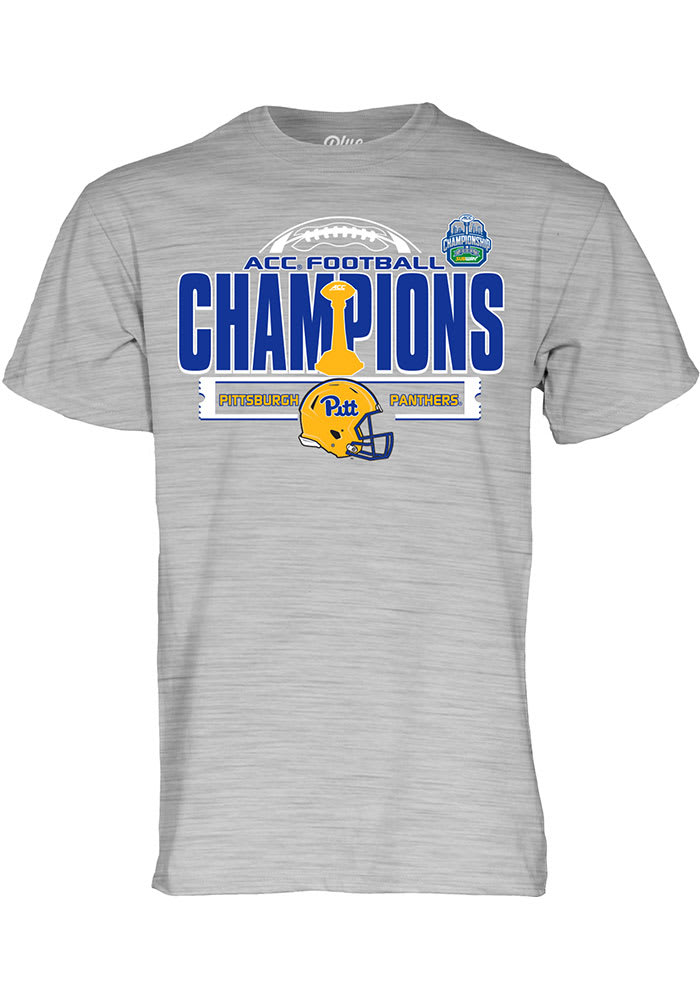Pitt Panthers Grey 2021 ACC Champions Short Sleeve T Shirt
