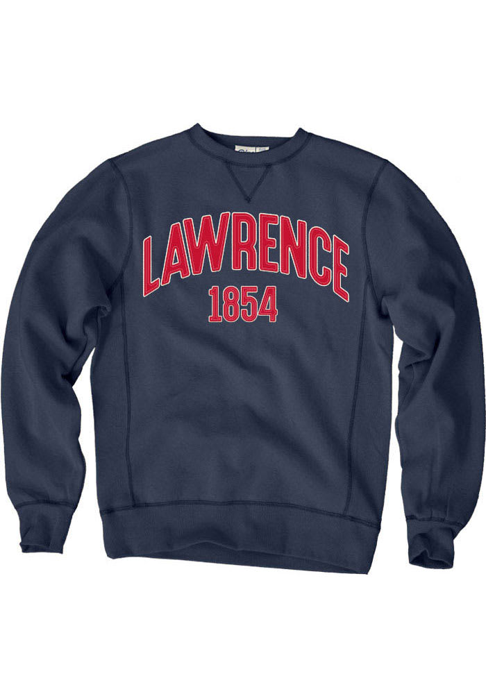 Lawrence Navy Blue 1854 Long Sleeve Crew Sweatshirt