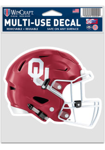 Oklahoma Sooners 3.75x5 Helmet Auto Decal - Red