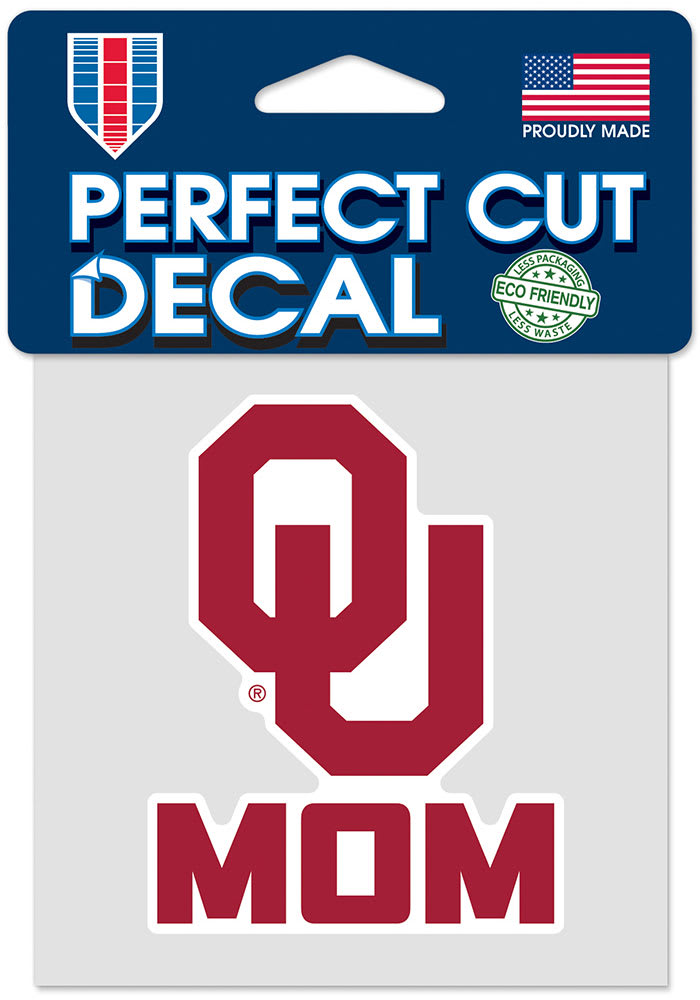 Oklahoma Sooners 4x4 Mom Auto Decal - Red