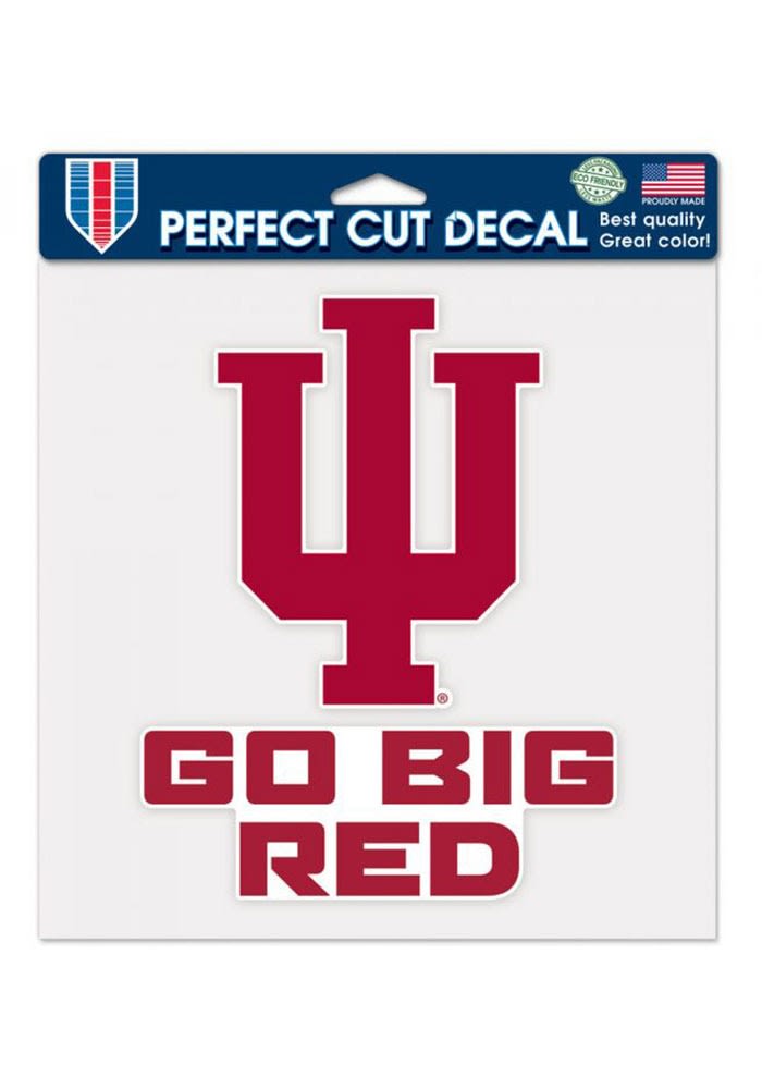 NCAA Indiana Hoosiers 4x4 Inch Team Color Decal - Officially Licensed, Removable & Reusable - View #9
