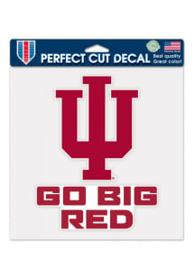 Indiana Hoosiers 8x8 Slogan Perfect Cut Auto Decal - Red