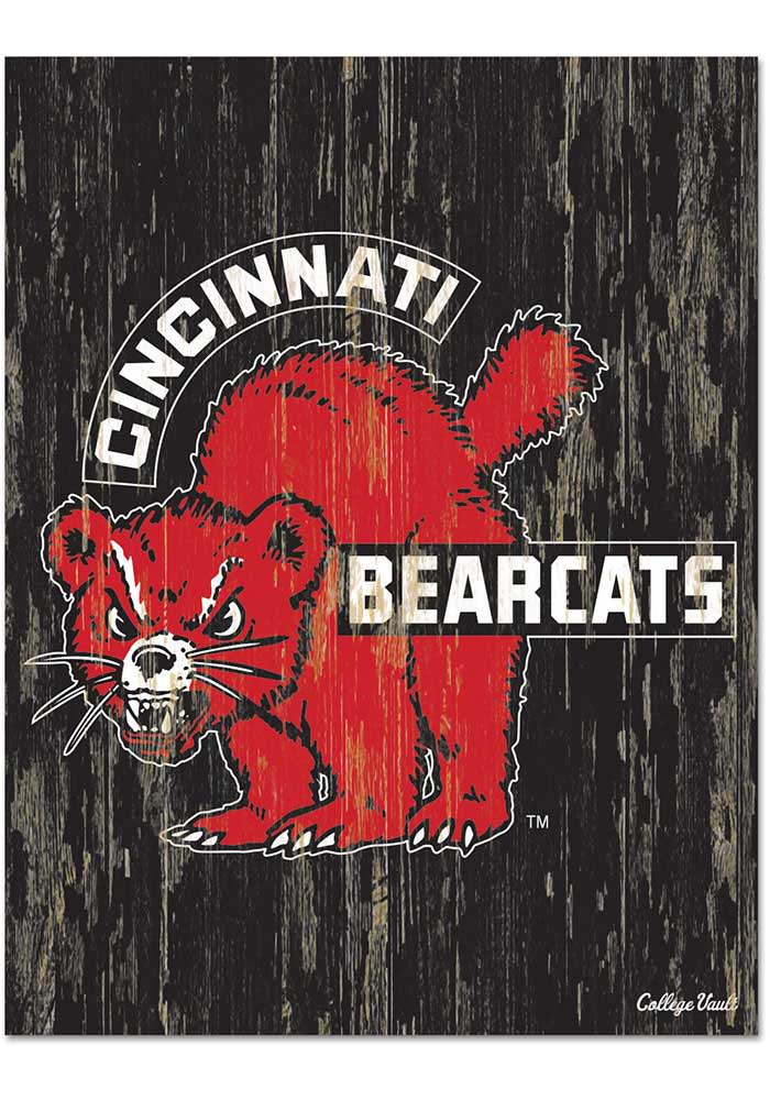 Cincinnati Bearcats 1959 Bearcat 11x17 Wood Sign