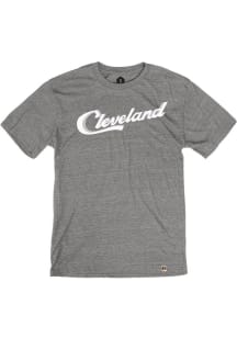 Rally Cleveland Grey Sign Wordmark Short Sleeve Fashion T Shirt