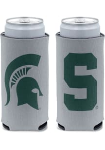 Green Michigan State Spartans Logos 12oz Slim Coolie