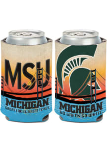 Green Michigan State Spartans License Plate 12oz Coolie