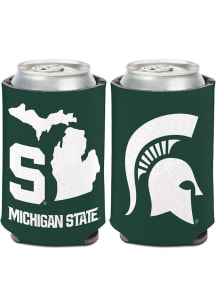 Green Michigan State Spartans State Shape 12oz Coolie