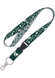 Green  Michigan State Spartans Scatteredprint Lanyard