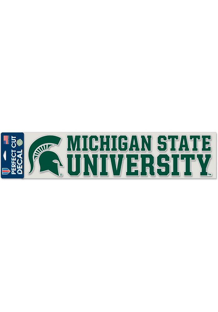 Michigan State Spartans 4x17 Auto Decal - Green