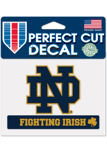 Notre Dame Fighting Irish 4.5x5.75 Slogan Auto Decal - Navy Blue