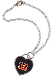 Cincinnati Bengals 3D Heart Womens Bracelet