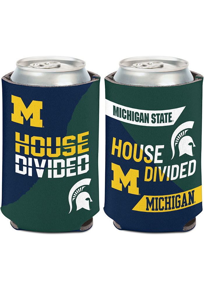 Michigan Wolverines House Divided 12 oz Coolie
