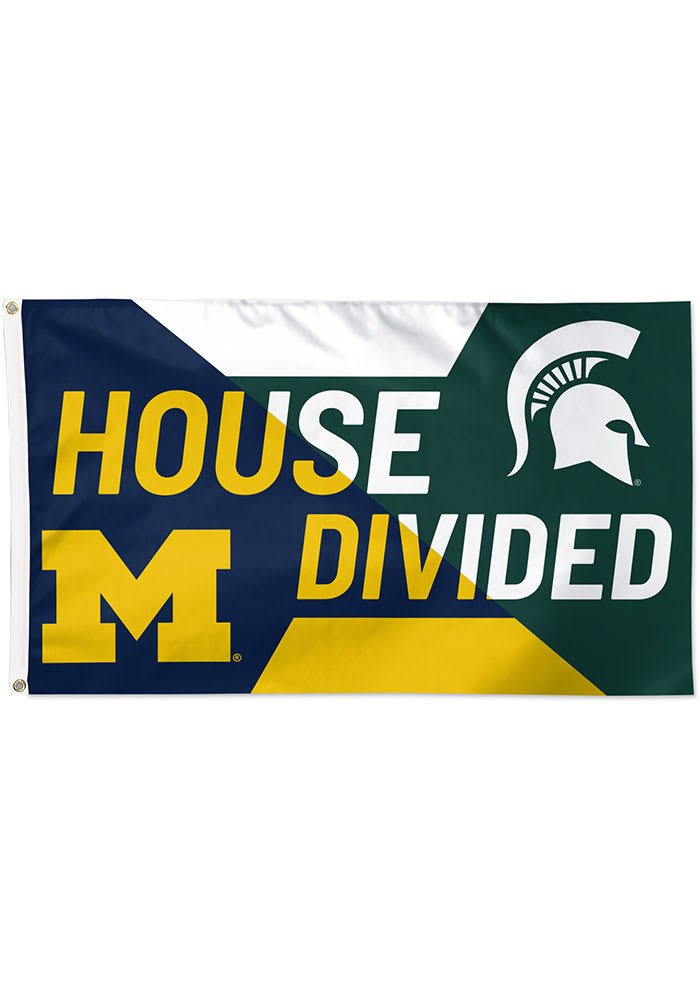 Michigan Wolverines 3x5 ft Green Silk Screen Grommet Flag