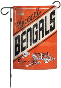 Cincinnati Bengals Retro 2 Sided Garden Flag