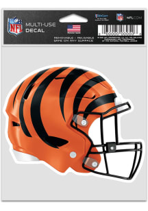 Cincinnati Bengals 3.75x5 Helmet Auto Decal - Orange