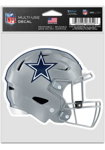 Dallas Cowboys 3.75x5 Helmet Auto Decal - Grey