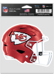 Kansas City Chiefs 3.75x5 Helmet Auto Decal - Red