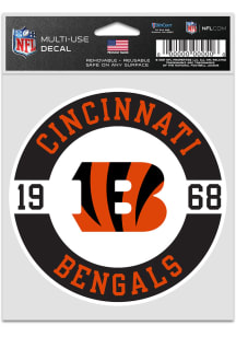 Cincinnati Bengals 3.75x5 Patch Auto Decal - Orange