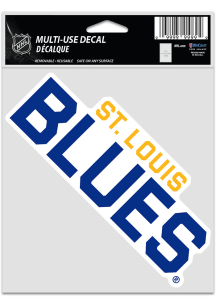St Louis Blues 3.75x5 Wordmark Auto Decal - Blue