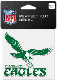 Philadelphia Eagles 4x4 Retro Auto Decal - Green