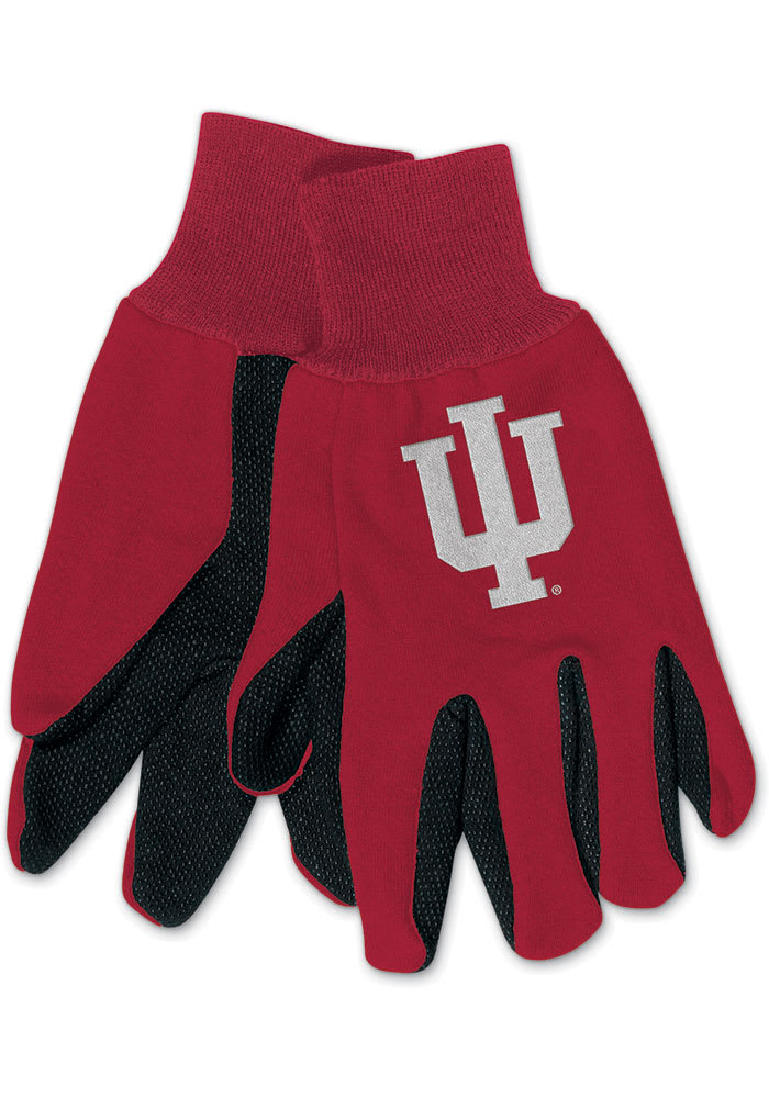 Indiana Hoosiers 2 Tone Embroidered Mens Gloves
