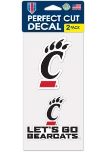 Cincinnati Bearcats 2pk slogan Auto Decal - Red
