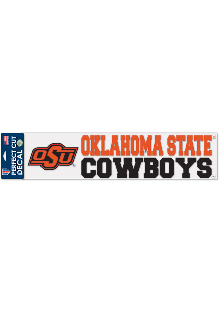 Oklahoma State Cowboys 4X12 Perfect Cut Bumper Sticker - Orange