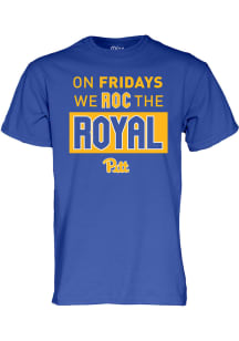 Pitt Panthers Roc The Royal Slogan Short Sleeve T Shirt - Blue