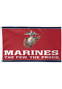 Marine Corps 3x5 Deluxe Silk Screen Grommet Flag - Red