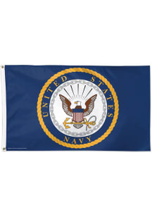 Navy 3x5 Deluxe Blue Silk Screen Grommet Flag