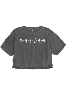 Rally Dallas Ft Worth Womens Black Dots Short Sleeve T-Shirt