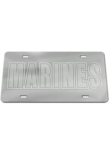 Marine Corps Silver Chrome Car Accessory License Plate