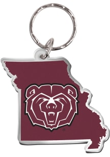Missouri State Bears State Shape Keychain