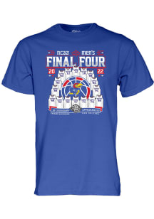 Kansas Jayhawks Blue 2022 Final Four s Short Sleeve T Shirt