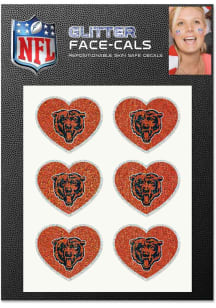 Chicago Bears Glitter Heart Tattoo