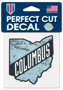 Columbus 4X4 Perfect Cut State Shape Auto Decal - Blue