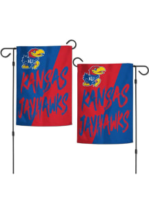 Kansas Jayhawks Word Split 12x18 Inch Garden Flag