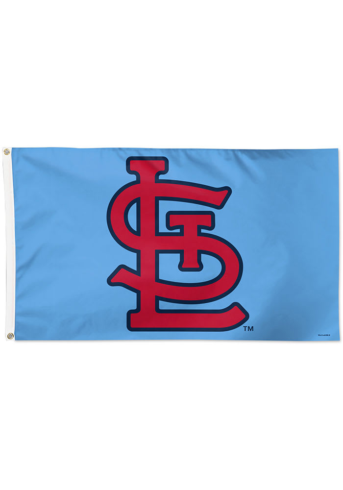 St Louis Cardinals 3x5 Flag Light Blue Silk Screen Grommet Flag