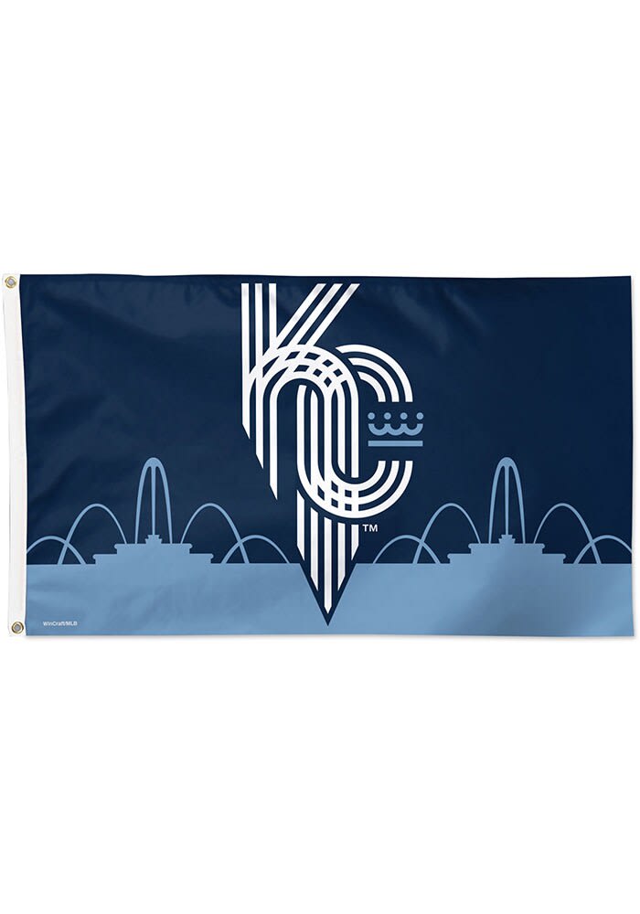 Kansas City Royals House Divided 3x5 ft Blue Silk Screen Grommet Flag