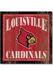 Louisville Cardinals 3x3 Wood Magnet