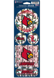 Louisville Cardinals Prismatic Stickers