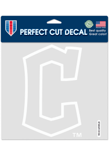 Cleveland Guardians 8x8 White Perfect Cut Auto Decal - White