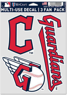 Cleveland Guardians Triple Pack Auto Decal - Red