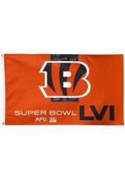Cincinnati Bengals Super Bowl LVI Bound 3x5 ft Orange Silk Screen Grommet Flag