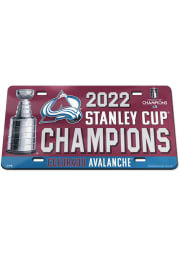 Colorado Avalanche 2022 Stanley Cup Champions Inlaid Car Accessory License Plate