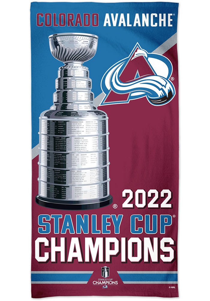 Colorado Avalanche 2022 Stanley Cup Champions 30x60 Spectra Beach Towel