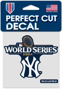 New York Yankees 2024 WS Participant 4x4 Color Auto Decal - Blue