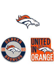 Denver Broncos Souvenir 3pk Enamel Pin
